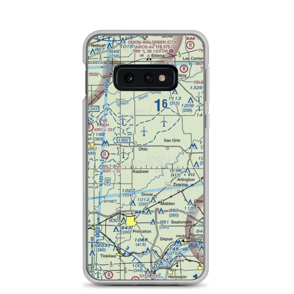 Zea Mays Field (54IS) VFR Sectional Samsung Case Samsung Galaxy S10e model shown