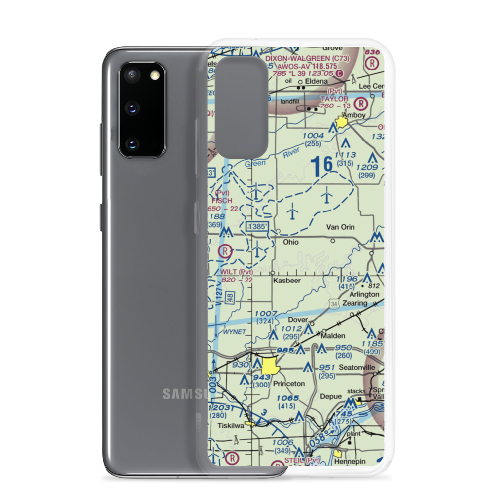 Zea Mays Field (54IS) VFR Sectional Samsung Case Samsung Galaxy S20 model shown