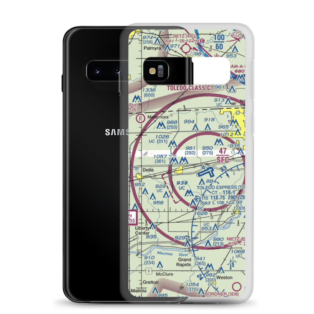 Zeigler Landing Strip (72OH) VFR Sectional Samsung Case Samsung Galaxy S10 model shown