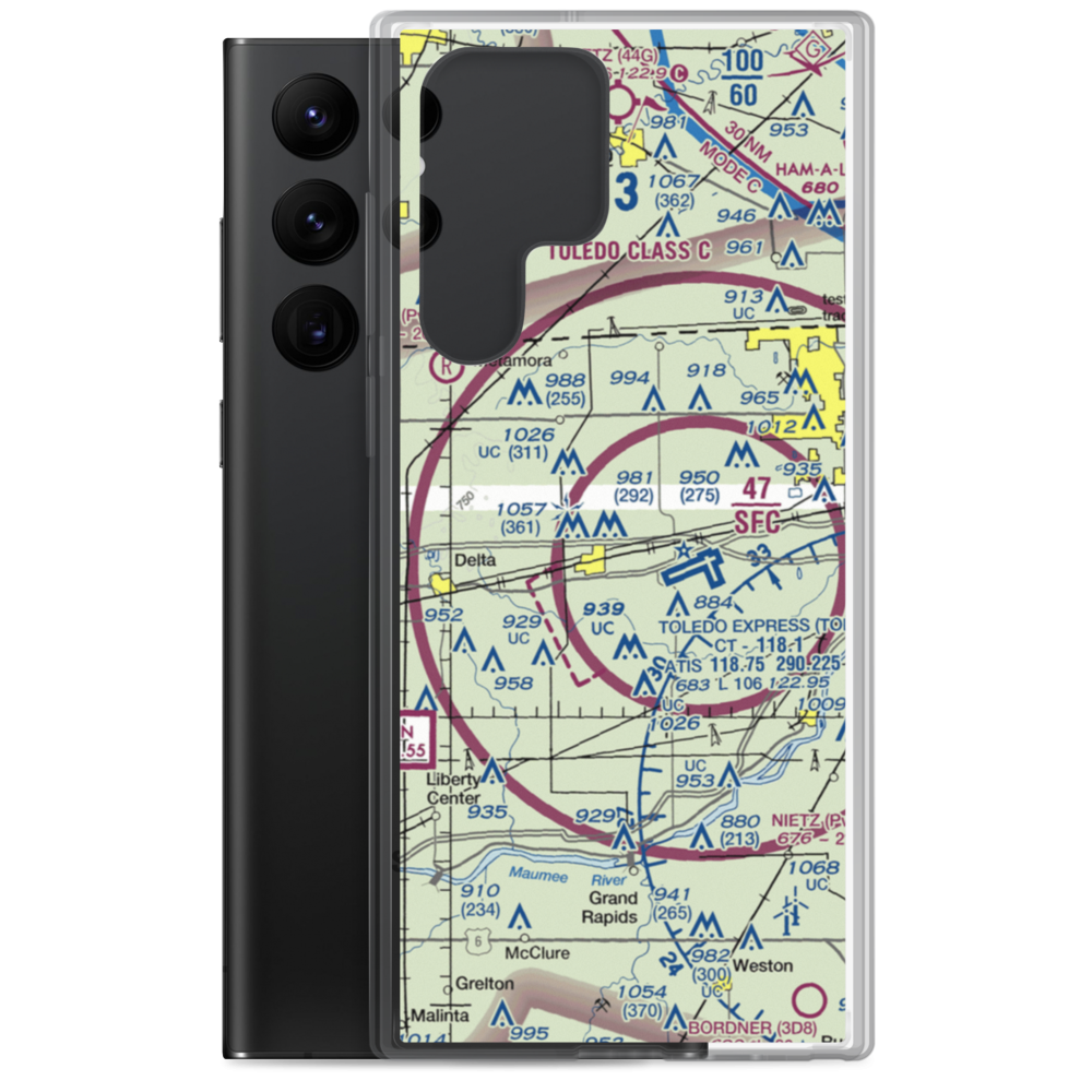 Zeigler Landing Strip (72OH) VFR Sectional Samsung Case Samsung Galaxy S22 Ultra model shown