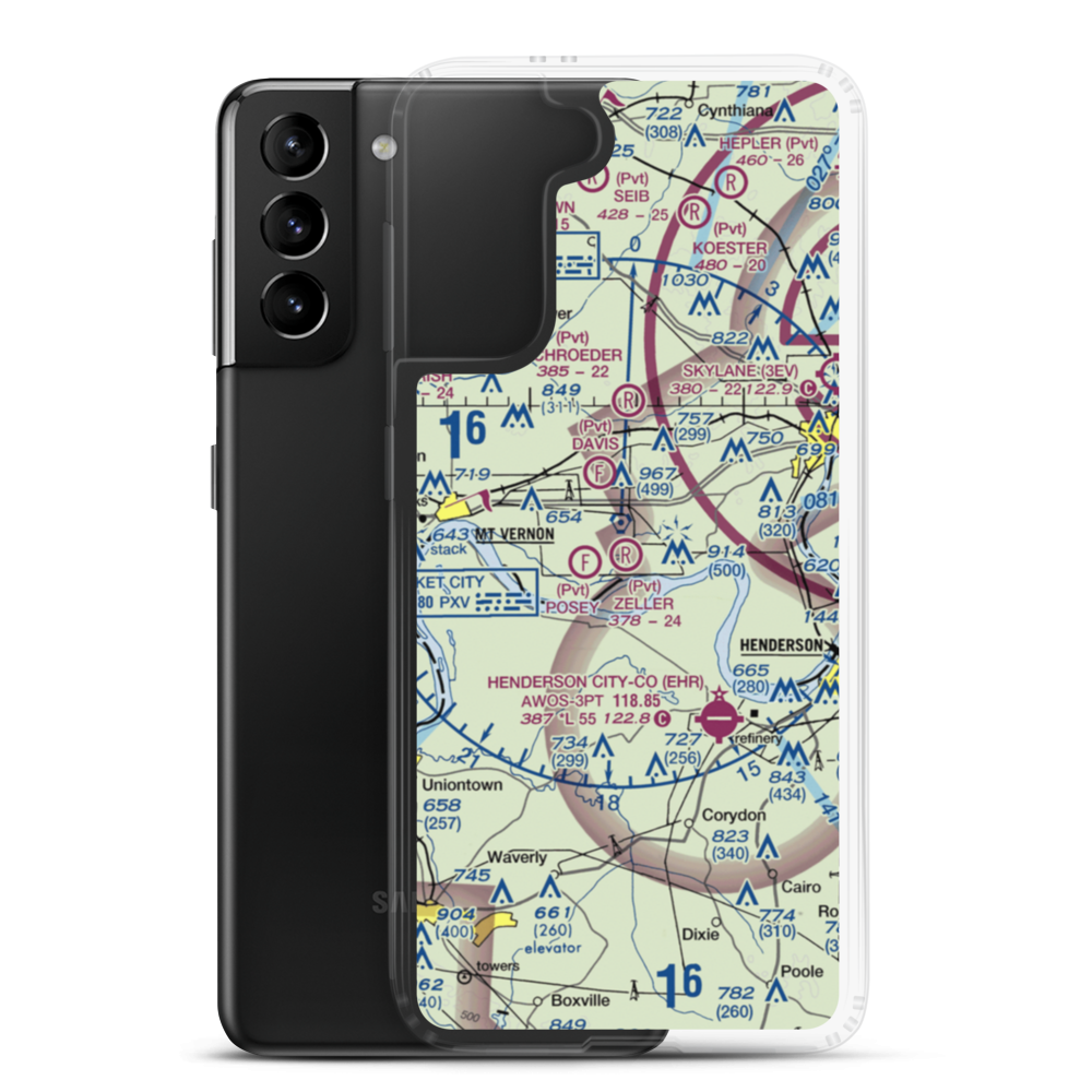 Zeller Elev County Airport (IN23) VFR Sectional Samsung Case Samsung Galaxy S21 Plus model shown