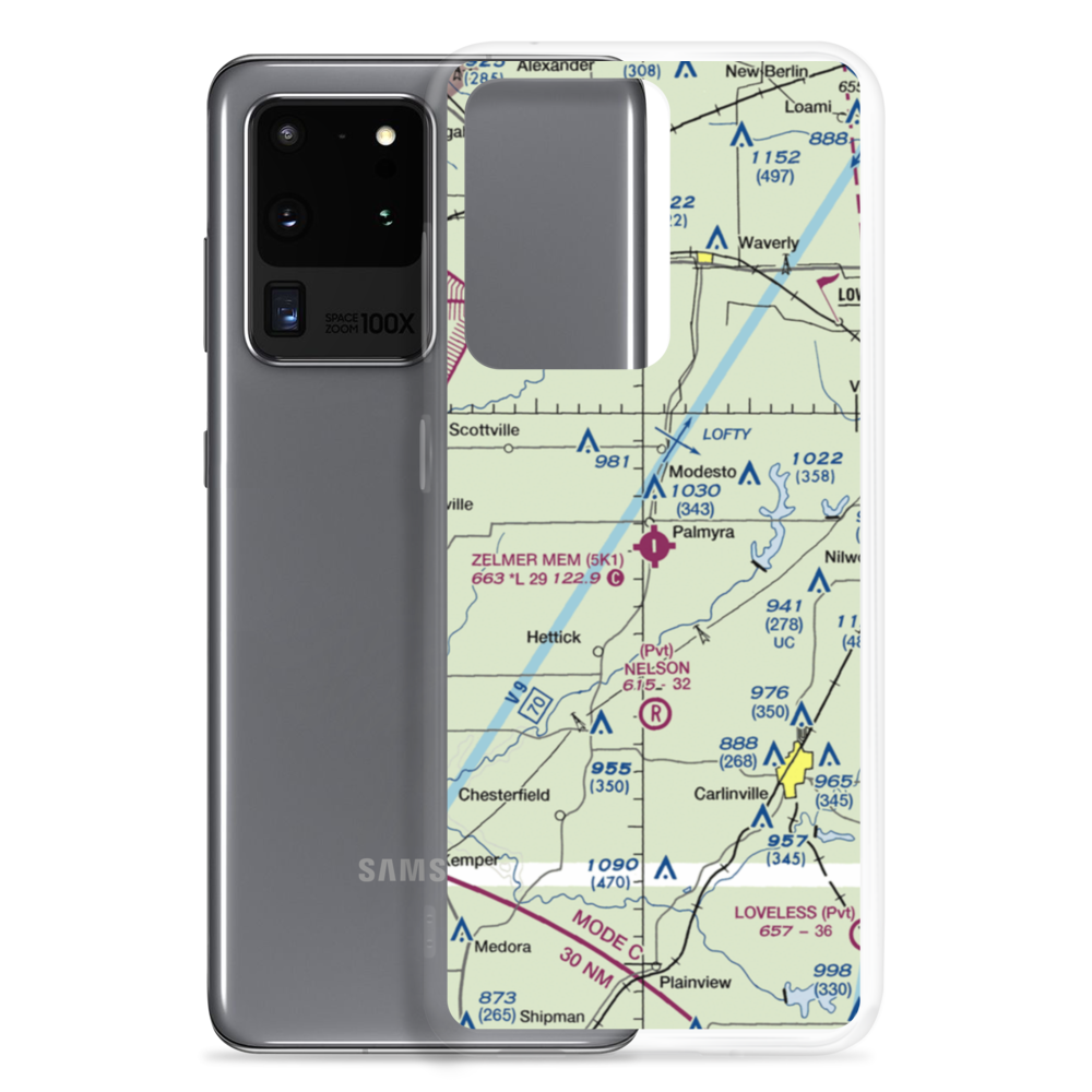 Zelmer Memorial Airpark Inc Airport (5K1) VFR Sectional Samsung Case Samsung Galaxy S20 Ultra model shown