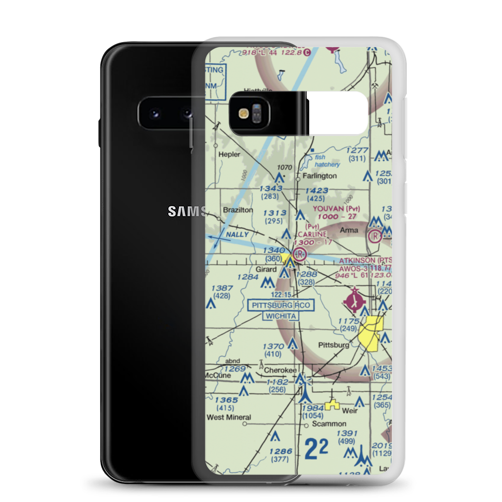 Ziggy Carline Airport (SN41) VFR Sectional Samsung Case Samsung Galaxy S10 model shown