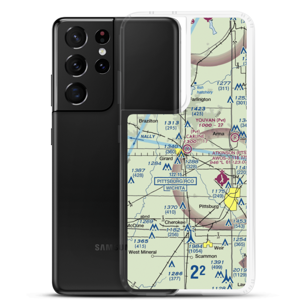 Ziggy Carline Airport (SN41) VFR Sectional Samsung Case Samsung Galaxy S21 Ultra model shown