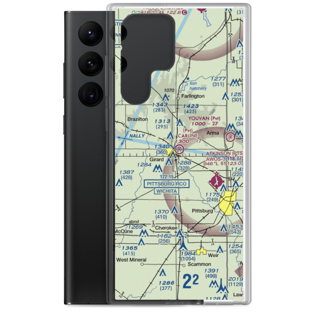 Ziggy Carline Airport (SN41) VFR Sectional Samsung Case Samsung Galaxy S22 Ultra model shown