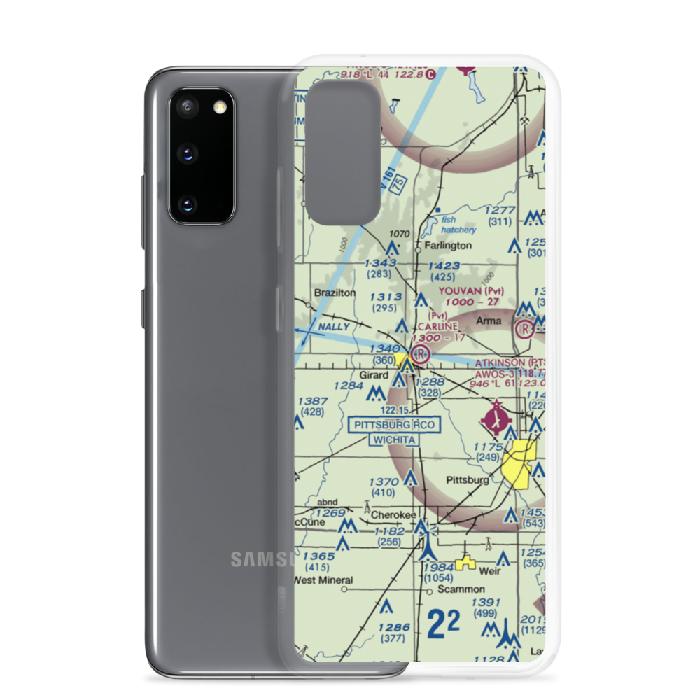 Ziggy Carline Airport (SN41) VFR Sectional Samsung Case Samsung Galaxy S20 model shown