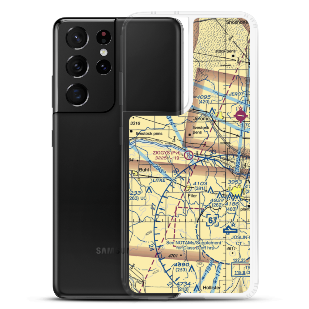Ziggy's Airport (0ID1) VFR Sectional Samsung Case Samsung Galaxy S21 Ultra model shown