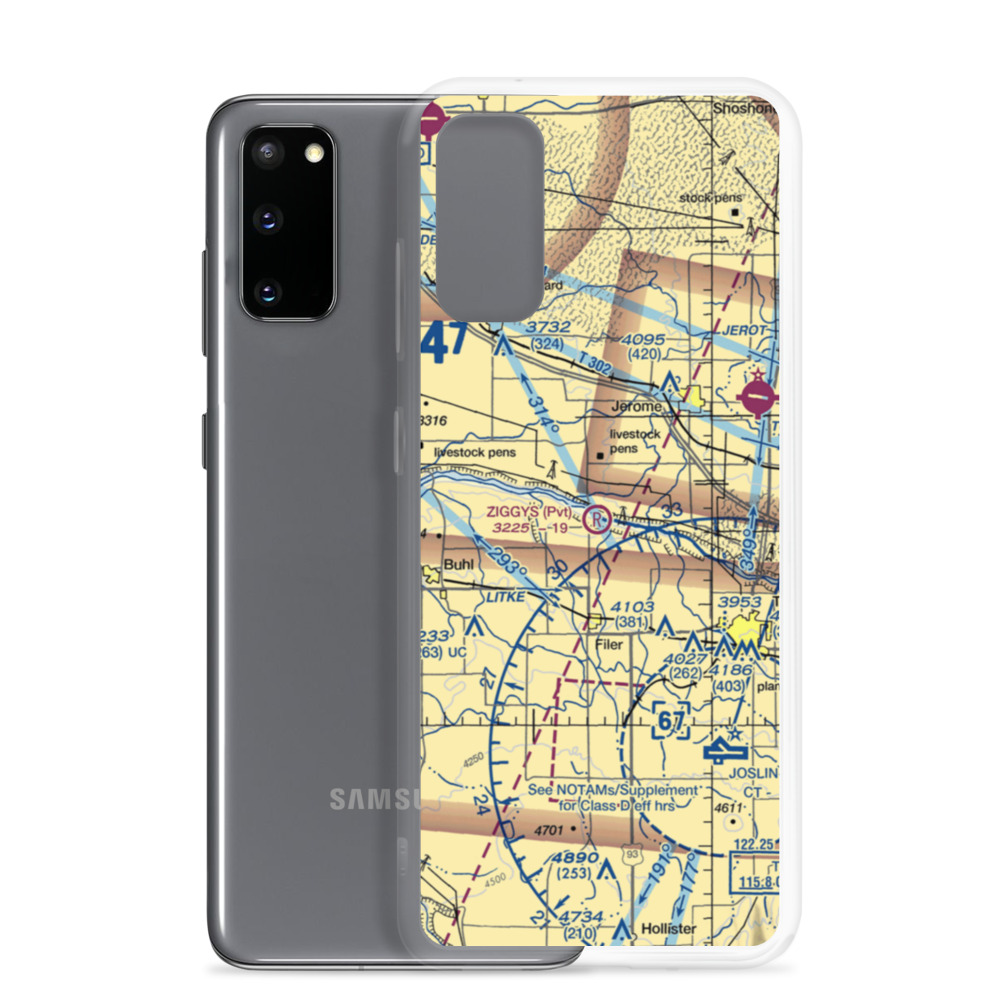 Ziggy's Airport (0ID1) VFR Sectional Samsung Case Samsung Galaxy S20 model shown