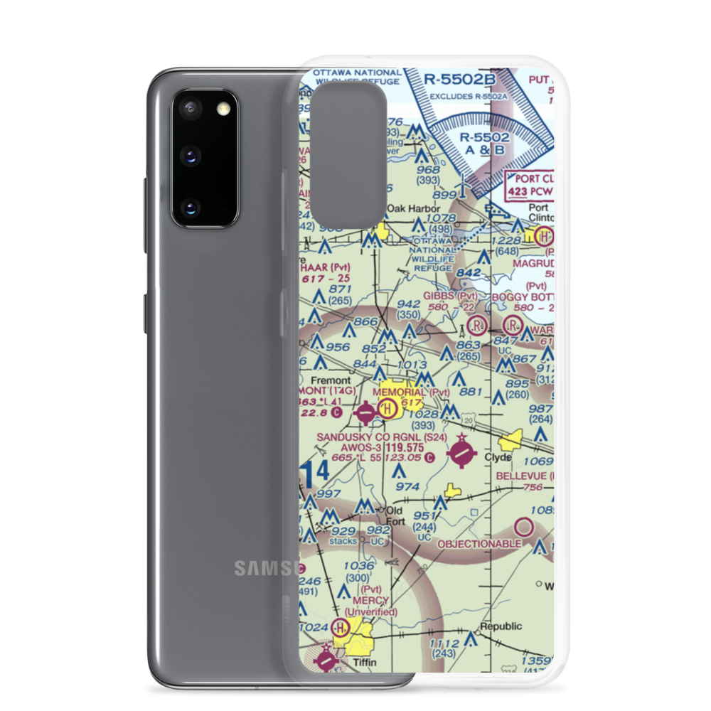 Zimmerman Airport (02OH) VFR Sectional Samsung Case Samsung Galaxy S20 model shown
