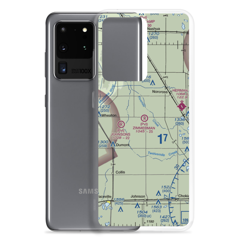 Zimmerman Airport (50MN) VFR Sectional Samsung Case Samsung Galaxy S20 Ultra model shown