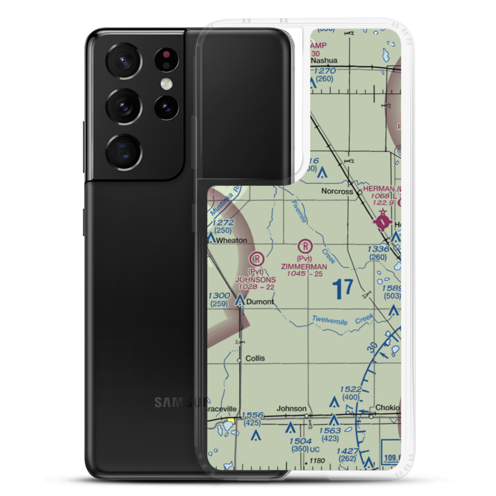 Zimmerman Airport (50MN) VFR Sectional Samsung Case Samsung Galaxy S21 Ultra model shown