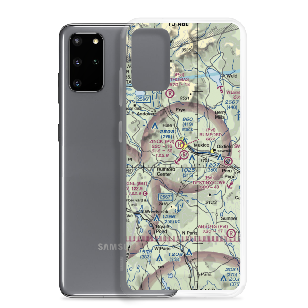 Zinck Airport (90ME) VFR Sectional Samsung Case Samsung Galaxy S20 Plus model shown