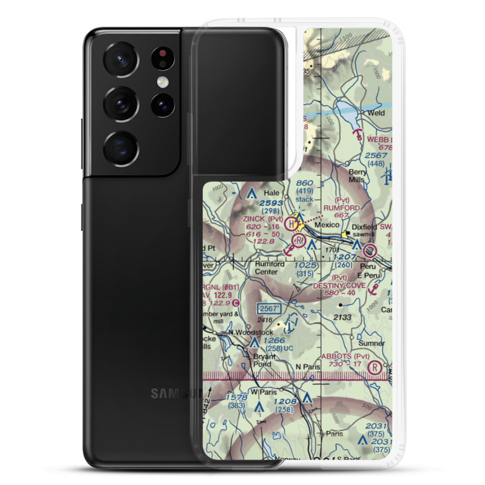Zinck Airport (90ME) VFR Sectional Samsung Case Samsung Galaxy S21 Ultra model shown