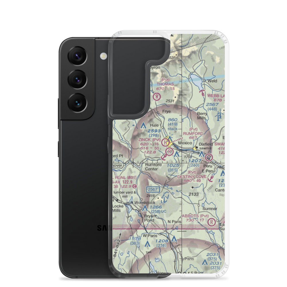 Zinck Airport (90ME) VFR Sectional Samsung Case Samsung Galaxy S22 model shown