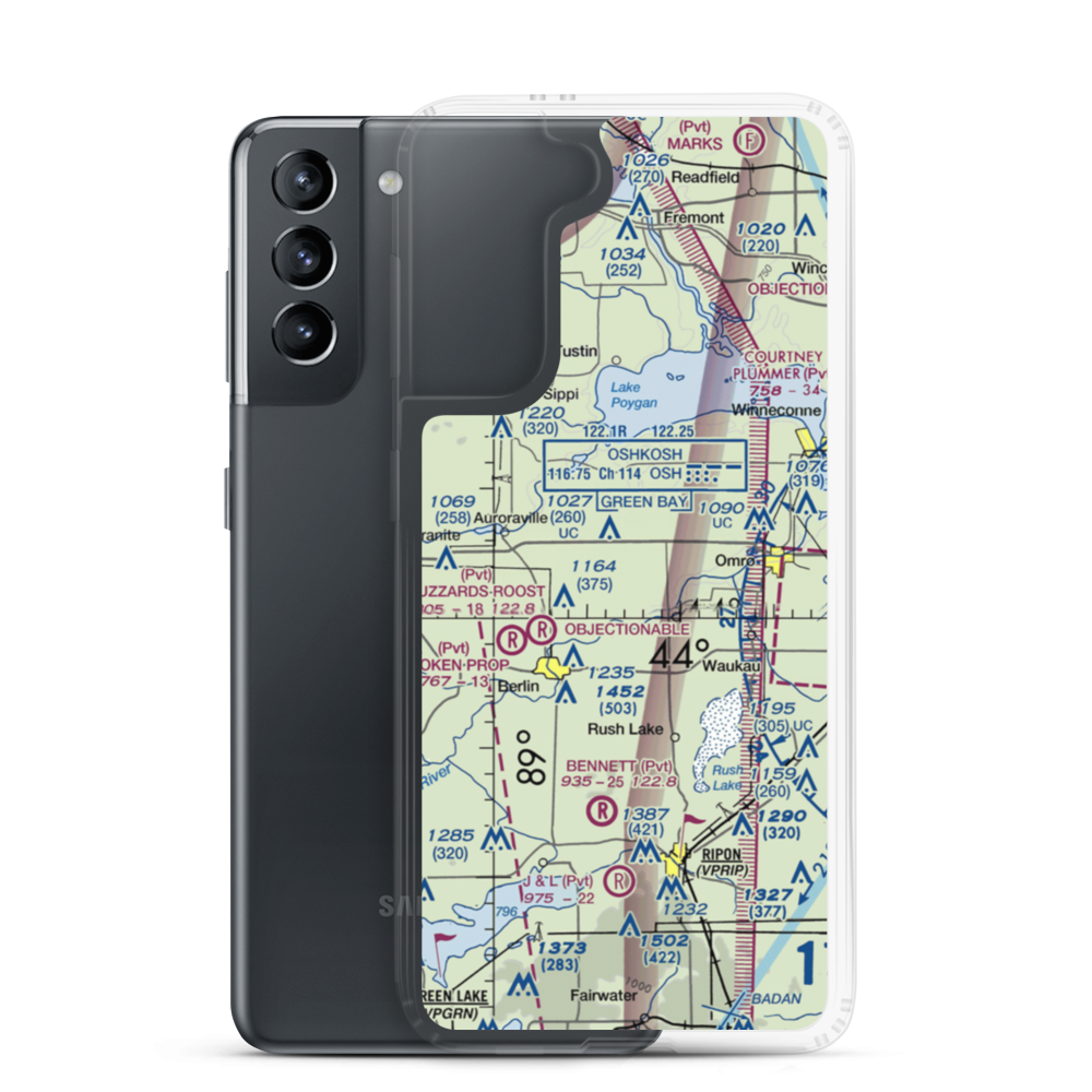 Zink Airport (03WI) VFR Sectional Samsung Case Samsung Galaxy S21 model shown