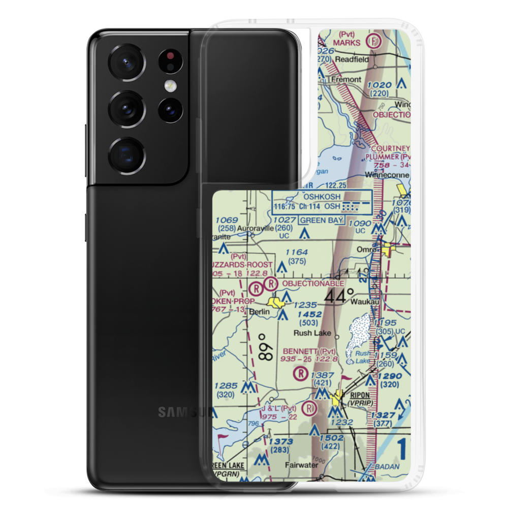 Zink Airport (03WI) VFR Sectional Samsung Case Samsung Galaxy S21 Ultra model shown