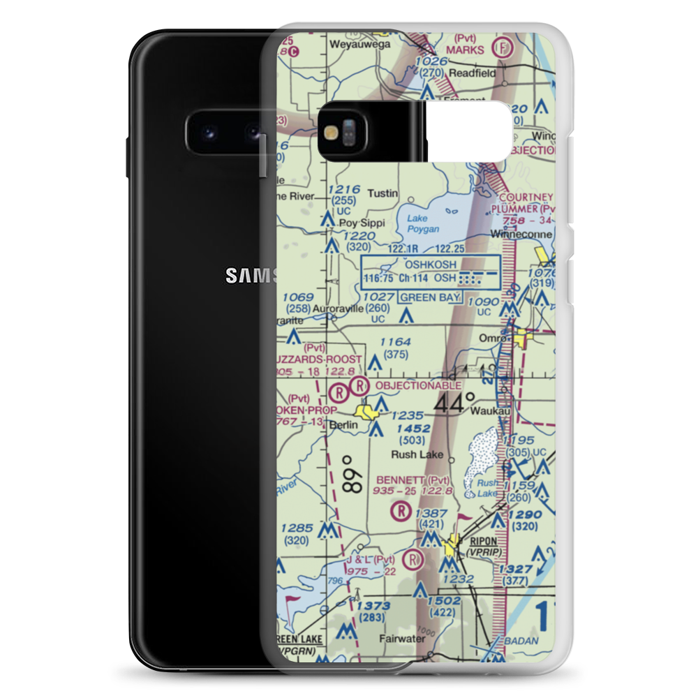 Zink Airport (03WI) VFR Sectional Samsung Case Samsung Galaxy S10+ model shown