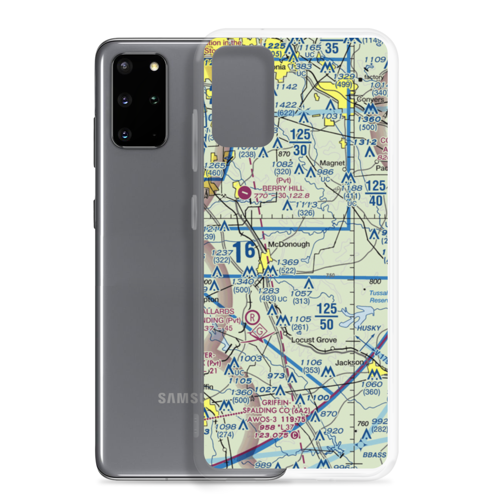 Zips Airport (63GA) VFR Sectional Samsung Case Samsung Galaxy S20 Plus model shown