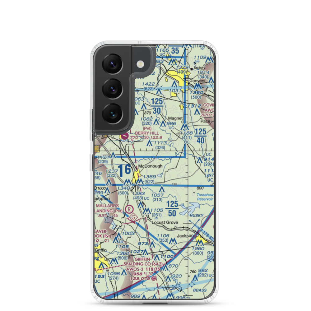 Zips Airport (63GA) VFR Sectional Samsung Case Samsung Galaxy S22 model shown