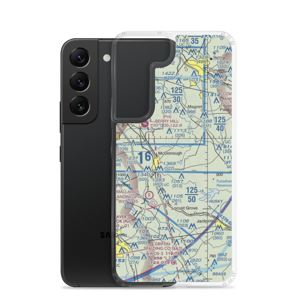 Zips Airport (63GA) VFR Sectional Samsung Case Samsung Galaxy S22 model shown