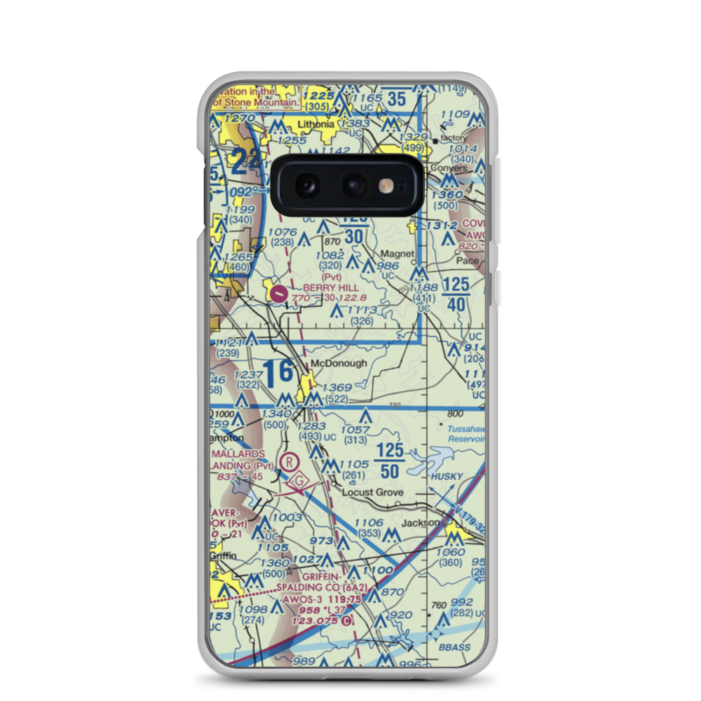 Zips Airport (63GA) VFR Sectional Samsung Case Samsung Galaxy S10e model shown
