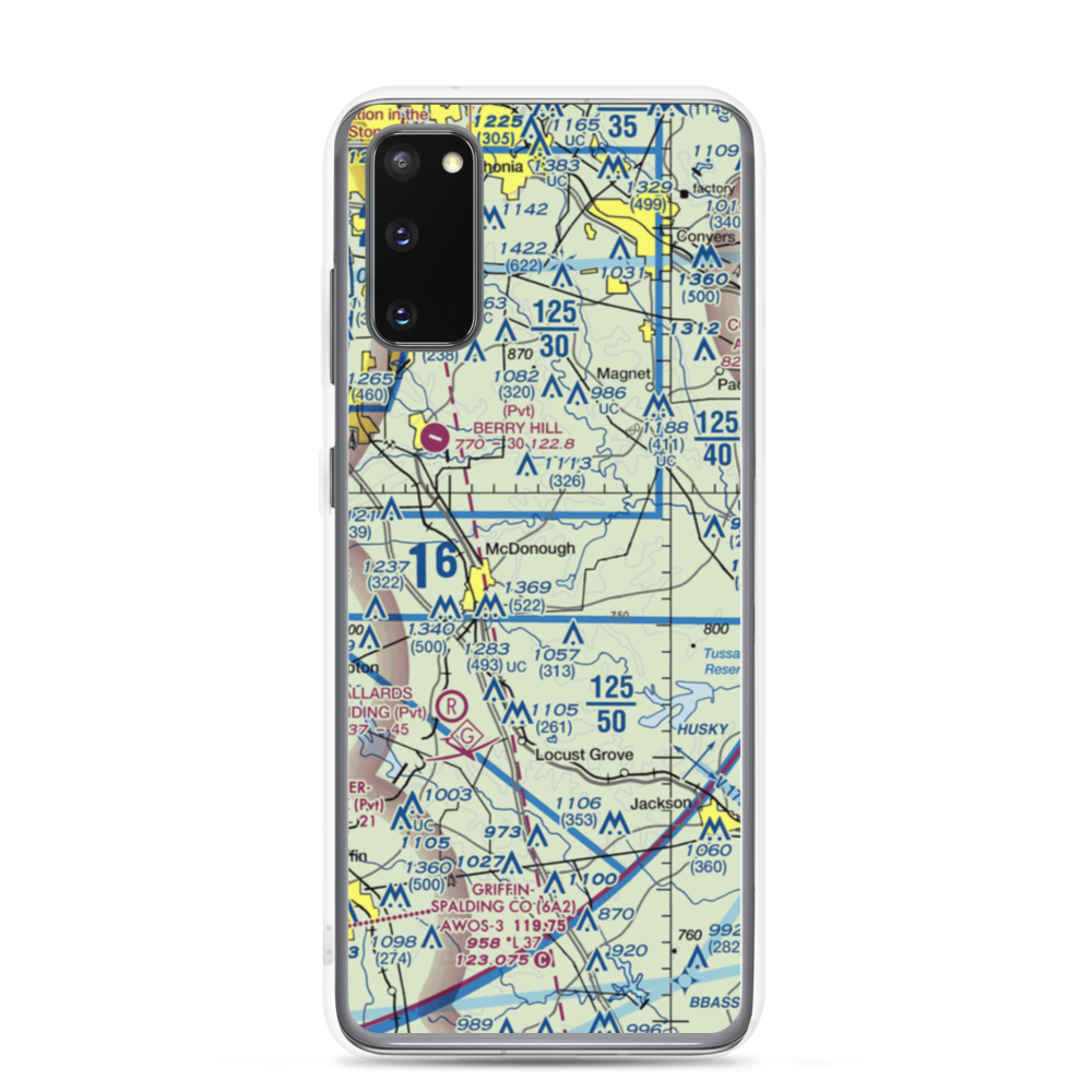 Zips Airport (63GA) VFR Sectional Samsung Case Samsung Galaxy S20 model shown
