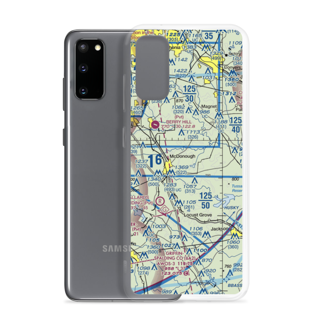 Zips Airport (63GA) VFR Sectional Samsung Case Samsung Galaxy S20 model shown
