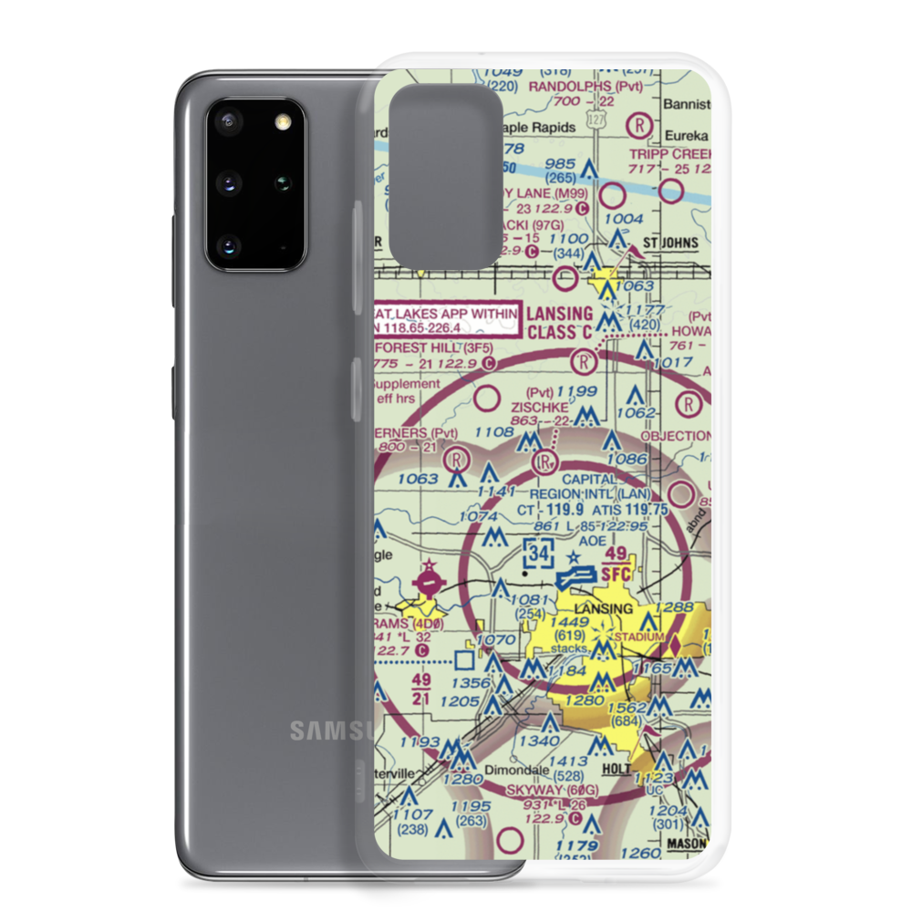 Zischke Airport (92MI) VFR Sectional Samsung Case Samsung Galaxy S20 Plus model shown