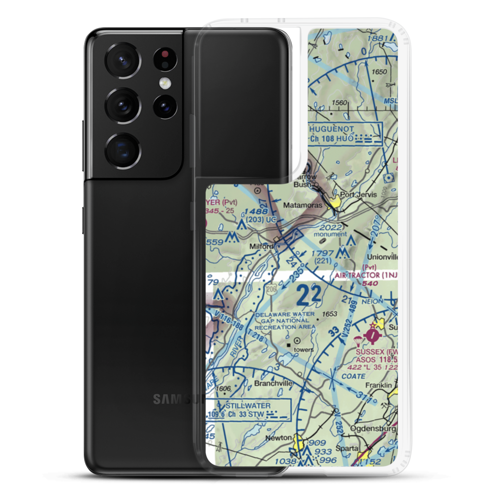 Zitone Airport (NJ98) VFR Sectional Samsung Case Samsung Galaxy S21 Ultra model shown