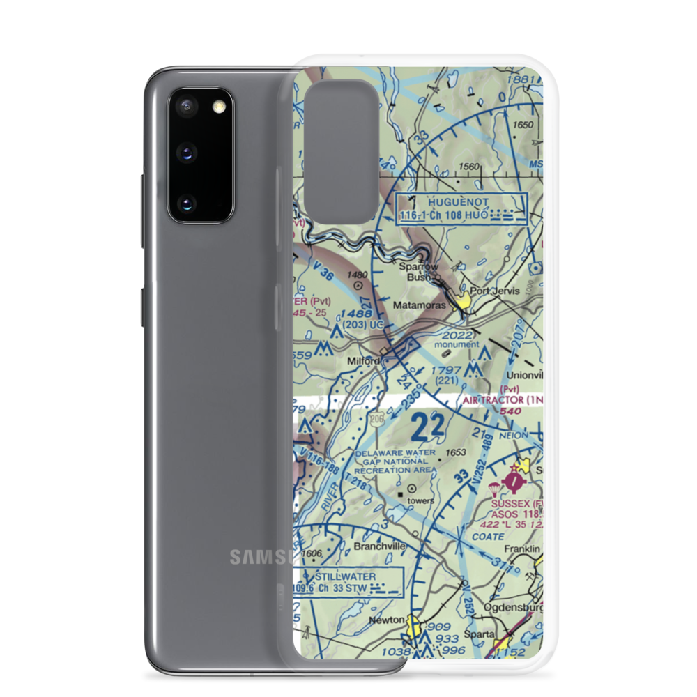 Zitone Airport (NJ98) VFR Sectional Samsung Case Samsung Galaxy S20 model shown