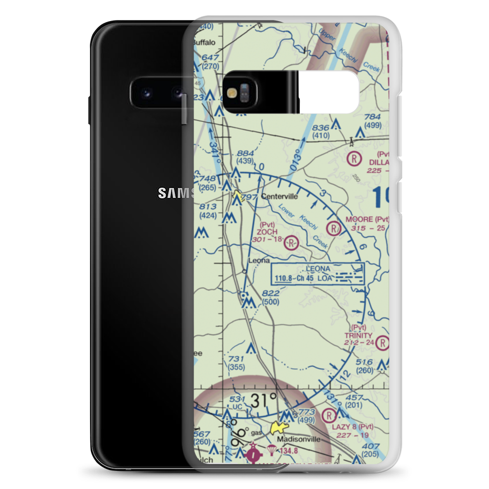 Zoch Airport (70TA) VFR Sectional Samsung Case Samsung Galaxy S10+ model shown