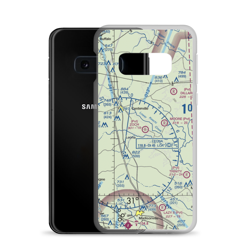 Zoch Airport (70TA) VFR Sectional Samsung Case Samsung Galaxy S10e model shown