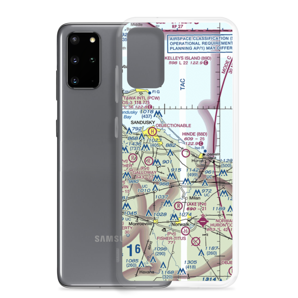 Zoellner Airport (10OH) VFR Sectional Samsung Case Samsung Galaxy S20 Plus model shown