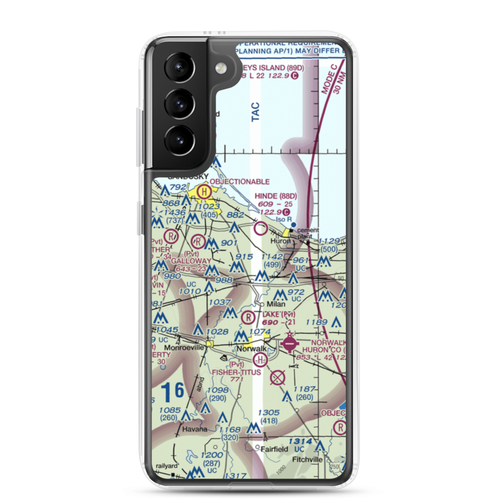 Zorn Acres Airport (60OI) VFR Sectional Samsung Case Samsung Galaxy S21 Plus model shown