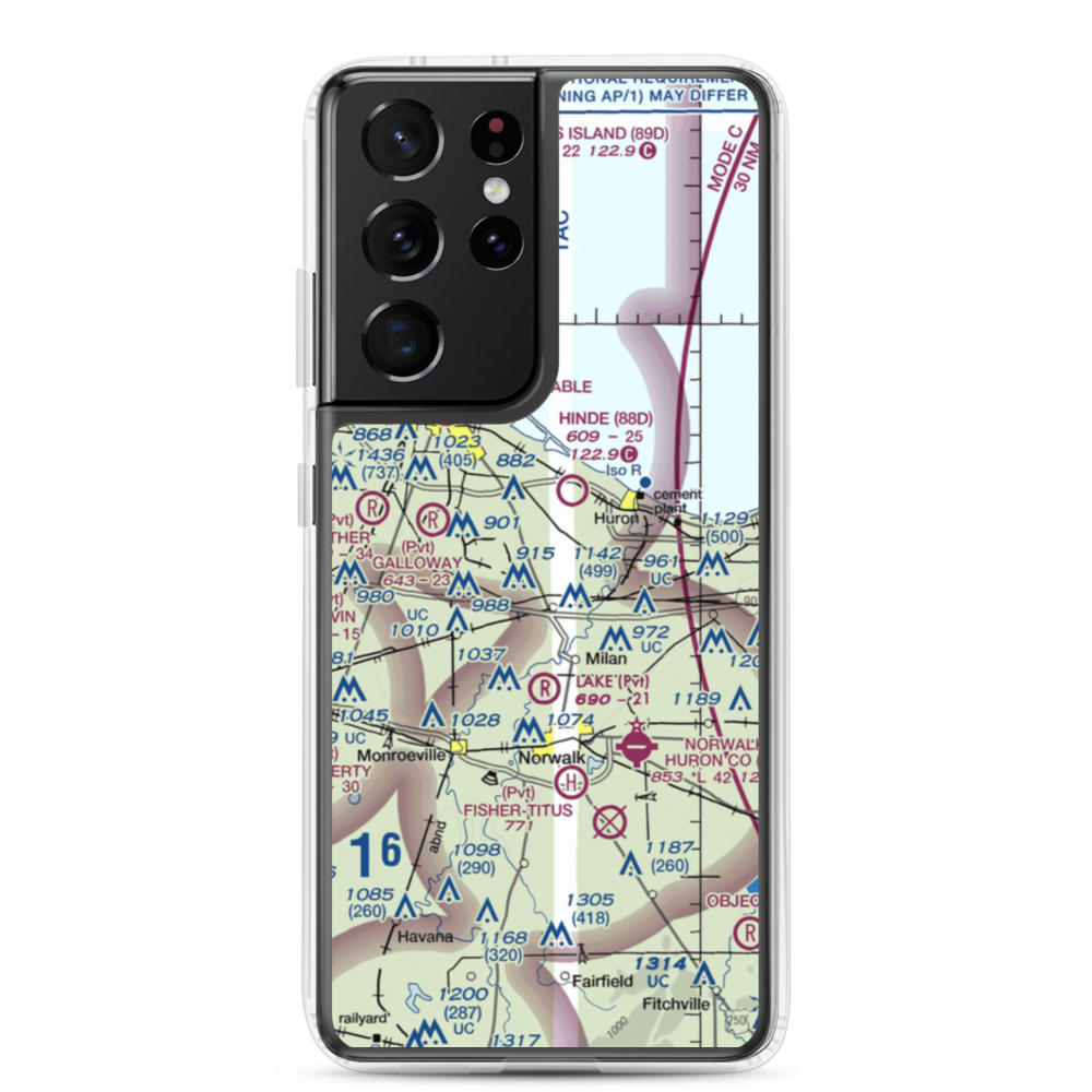Zorn Acres Airport (60OI) VFR Sectional Samsung Case Samsung Galaxy S21 Ultra model shown