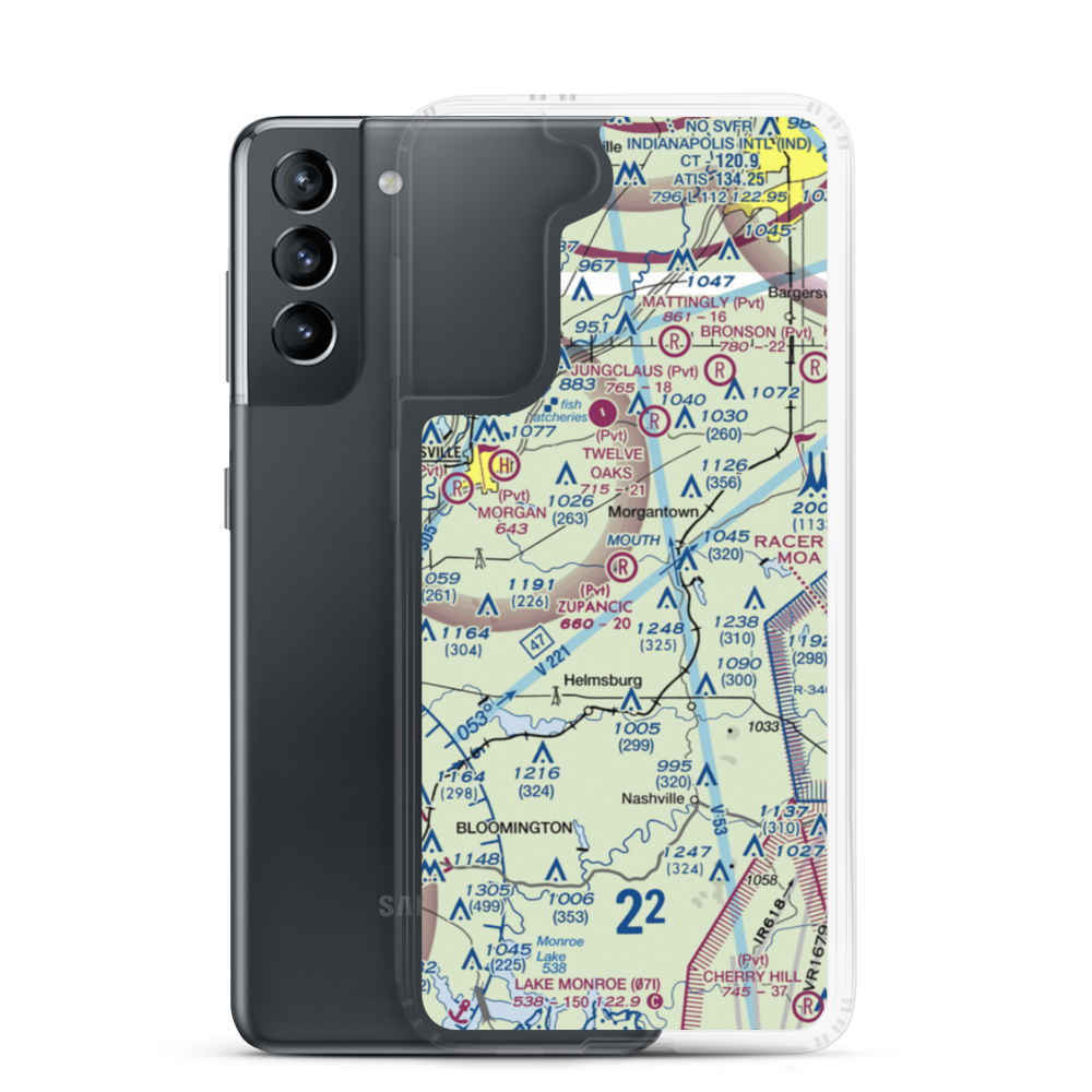 Zupancic Field (9IN7) VFR Sectional Samsung Case Samsung Galaxy S21 model shown