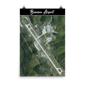 Branson Airport (BBG) Satellite Image Poster