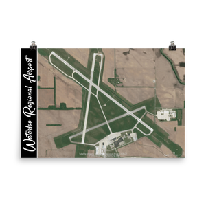 Waterloo Regional Airport (KALO) Satellite Image Poster