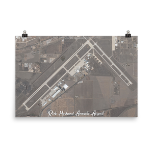Rick Husband Amarillo International Airport (KAMA) Satellite Image Poster
