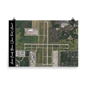 Anoka County-Blaine (Janes Field) Airport (KANE) Satellite Image Poster