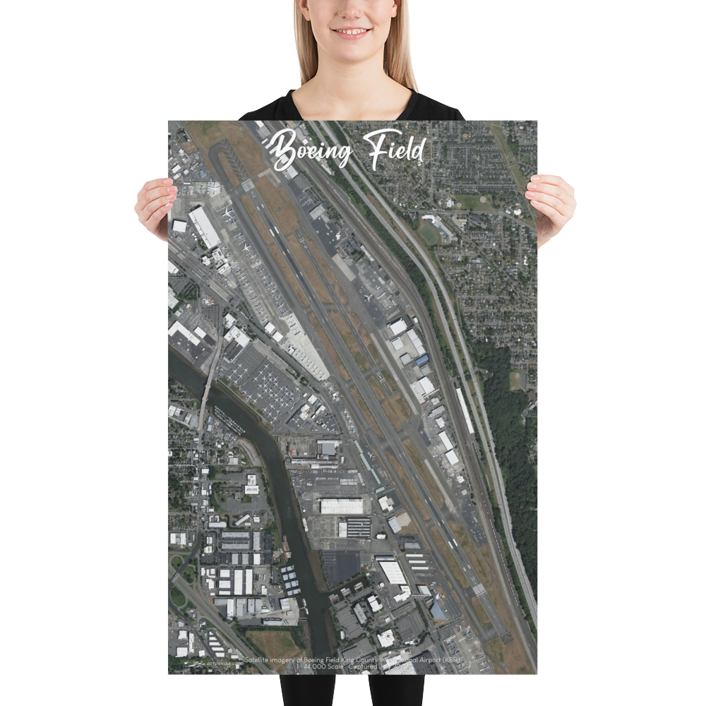 Boeing Field King County International Airport (KBFI) Satellite Image