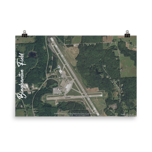 Greater Binghamton/Edwin A Link field (KBGM) Satellite Image Poster