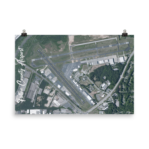 Fulton County Airport Brown Field (KFTY) Satellite Image Poster