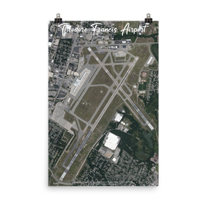 Theodore Francis Green State Airport (KPVD) Satellite Image Poster