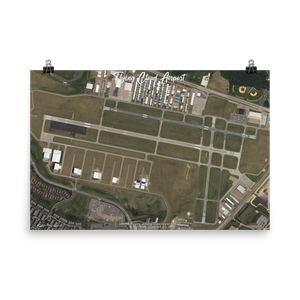 Flying Cloud Airport (KFCM) Satellite Image Poster