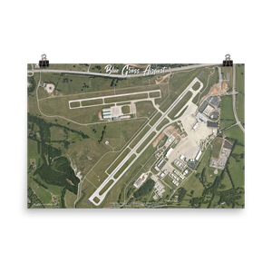 Blue Grass Airport (KLEX) Satellite Image Poster