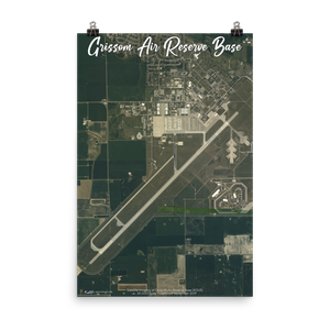 Grissom Air Reserve Base (KGUS) Satellite Image Poster