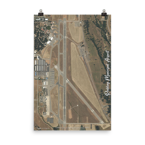 Redding Municipal Airport (KRDD) Satellite Image Poster