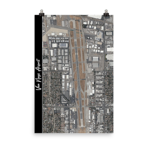 Van Nuys Airport (KVNY) Satellite Image Poster