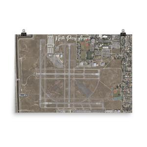 North Perry Airport (KHWO) Satellite Image Poster